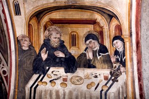 Letztes Gespräch zwischen St. Benedikt und St. Scholastica, umbrische Schule