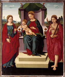 Madonna auf dem Thron zwischen St. Magdalena und Sebastian