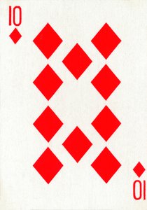 10 der Karo aus einem Kartenspiel von Goodall & Son Ltd., um 1940 von Unbekannt