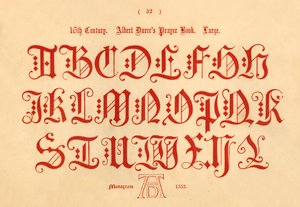 16. Jahrhundert. Albrecht Dürers Gebetbuch. Groß, 1862 von Unbekannt
