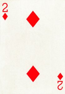 2 der Karo aus einem Kartenspiel von Goodall & Son Ltd., um 1940