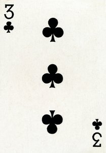 3 der Klubs aus einem Kartenspiel von Goodall & Son Ltd., um 1940 von Unbekannt