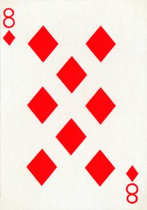 8 der Karo aus einem Kartenspiel von Goodall & Son Ltd. von Unbekannt