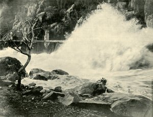 Eine große Welle in der Cataract-Schlucht, in der Nähe von Launceston, 1901