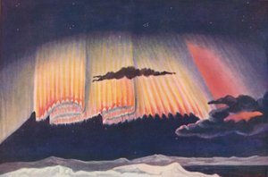 Eine große Wissenschaftlerpräsentation des prächtigen Vorhangs, gewebt von einer Aurora, ca. 1935 von Unbekannt