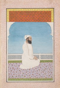 Ein heiliger Mann auf einer Terrasse sitzend, ca. 1850 von Unbekannt