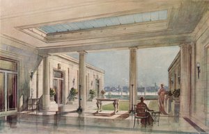 Ein Haus in der Grosvenor Road, Westminster Thames Embankment. G. & A. Gilbert Scott, Architekten, 19. Jahrhundert