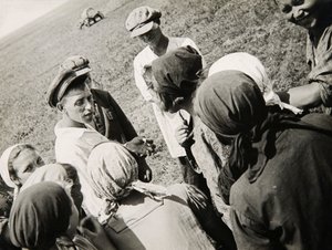 Eine Kolchos-Brigade macht Pause, UdSSR, 1931