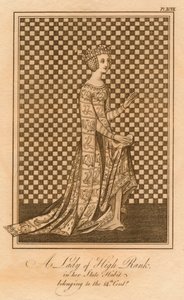 Eine Dame von hohem Rang in ihrer Staatskleidung, 14. Jahrhundert von Unbekannt
