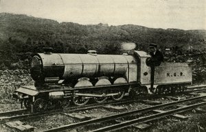 Eine Lokomotive der Ravenglass and Eskdale Railway, ca. 1930