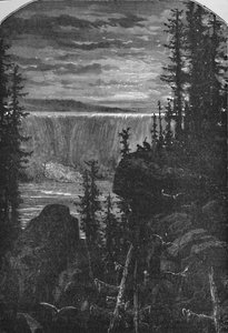Eine Nachtansicht von Niagara in alten Zeiten, 1883 von Unbekannt