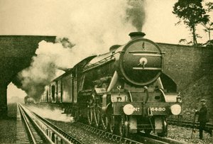 Eine Pazifik-Lokomotive nimmt Wasser mit einer Geschwindigkeit von 2.500 Gallonen in zehn Sekunden auf - London und Nord von Unbekannt