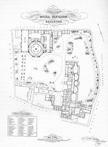 Plan des Pavillon-Anwesens, wie es beim Kauf durch die Stadtbehörden war, 1850, 1939