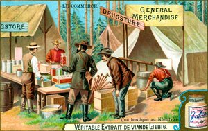 Ein Geschäft in Klondyke, ca. 1900