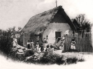 Eine südamerikanische Hütte, um 1900er Jahre