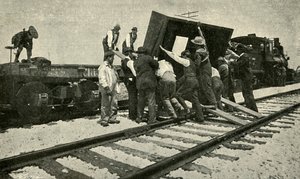 Ein Sondergüterzug nimmt es auf die Schienen, 1901