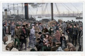 Eine Studie aus dem Leben auf der Princes Landing Stage, Liverpool - Zerstört durch Feuer am 28. Juli 1874 von Unbekannt