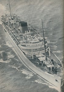 Ein Zwillingsschrauben-Motorschiff, die Stirling Castle gebaut von Harland und Wolff, 1937