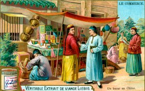 Ein Basar in China, ca. 1900