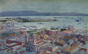 Ein Stück Rio mit der Ilha das Cobras und der Ilha Fiscal, 1914 von Unbekannt
