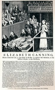 Ein Flugblatt von 1754 über den Fall von Elizabeth Canning, 1915 von Unbekannt