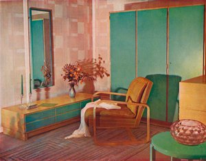 Eine Ecke des Ausstellungsraums von Henry Stone & Son of Banbury, 1935