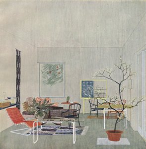 Ein Entwurf für einen Gartenraum von Georg Steinklammer aus Wien, 1935 von Unbekannt