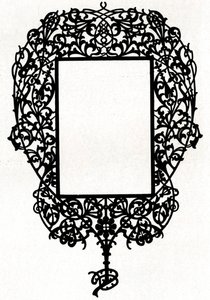 Ein Entwurf für einen Bilderrahmen mit dem Titel Armiger, 1898