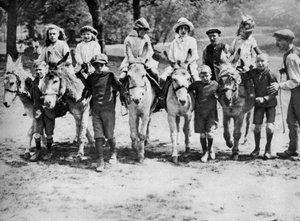Ein Eselritt an einem Feiertag auf Hamstead Heath, London, 1926-1927