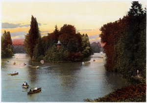 Ein See im Bois de Boulogne, Paris von Unbekannt