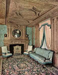 Ein Wohnzimmer während der Herrschaft von Ludwig XIII, Hôtel Marion du Fresne, Saint-Malo, Frankreich, 1938