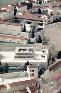 Ein Modell der antiken griechischen Stadt Pergamon von Unbekannt