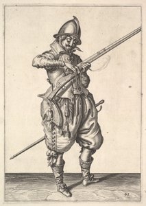 Ein Soldat auf Wache, der das Zündholz zwischen Daumen und Zeigefinger formt, aus den Scharfschützen s.... von Unbekannt