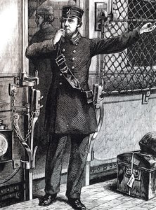 Ein Zugbegleiter