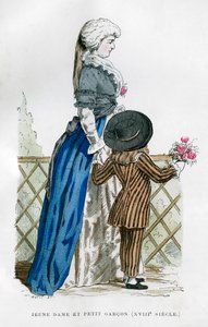 Eine junge Dame und ein Junge, 18. Jahrhundert 1882-1884