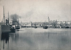 Aberdeen - Gesamtansicht vom Fluss, 1895