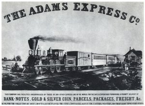 Werbung der Adams Express Company, ca. 1860er 1954