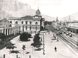 Adderley Street, mit der Commercial Exchange und der Standard Bank, Kapstadt, Südafrika, 1895 von Unbekannt