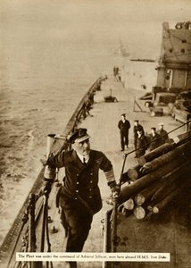 Admiral Jellicoe an Bord der HMS Iron Duke, 1914, 1935 von Unbekannt