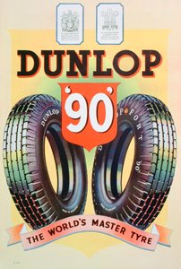Werbung für Dunlop 90 Reifen, 1935 von Unbekannt