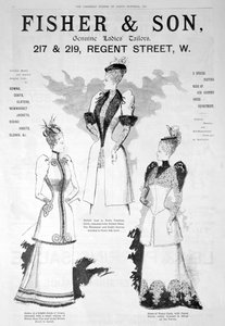 Anzeige für Fisher und Sohn, Damenmode, 1891