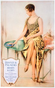 Werbung für Huntley und Palmers Kekse, 1929