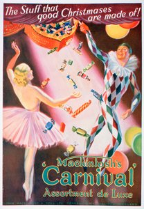 Werbung für Mackintoshs Karneval-Toffee-Sortimente, 1935 von Unbekannt