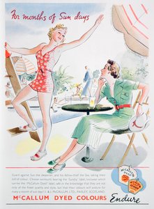 Werbung für McCallum gefärbte Farben, 1937 von Unbekannt