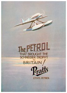 Werbung für Pratts Ethyl-Benzin, um 1928 von Unbekannt