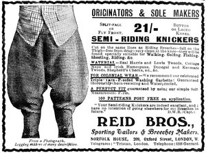 Anzeige für Reid Bros, Sportbekleidung & Breeches Hersteller