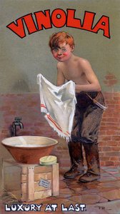 Werbung für Vinolia-Seife, um 1900er Jahre
