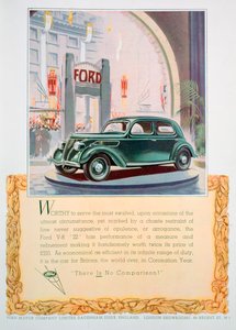 Werbung für das Ford V8 22 Automobil, 1937 von Unbekannt