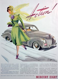 Werbung für den Mercury Eight Motorwagen, 1939 von Unbekannt