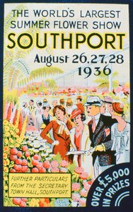 Werbung für die Southport Flower Show, Lancashire